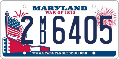 MD license plate 2MD6405