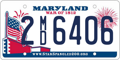 MD license plate 2MD6406