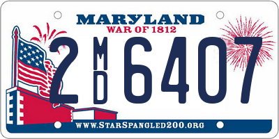 MD license plate 2MD6407