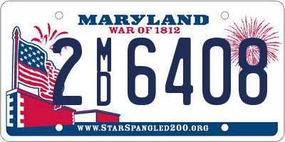 MD license plate 2MD6408