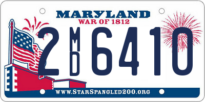 MD license plate 2MD6410