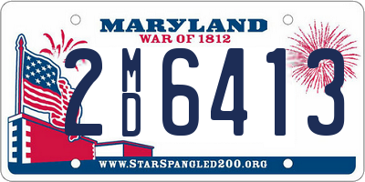 MD license plate 2MD6413