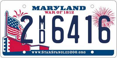 MD license plate 2MD6416