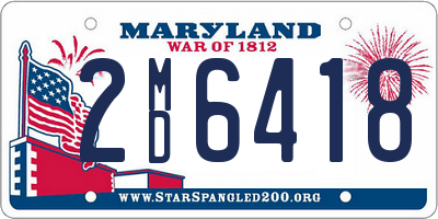 MD license plate 2MD6418