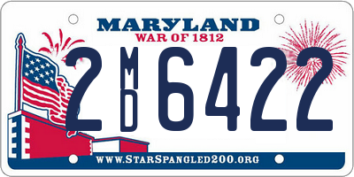 MD license plate 2MD6422