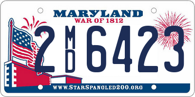 MD license plate 2MD6423