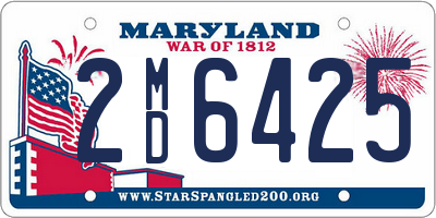 MD license plate 2MD6425