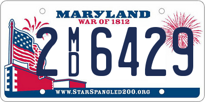 MD license plate 2MD6429