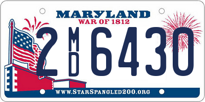 MD license plate 2MD6430