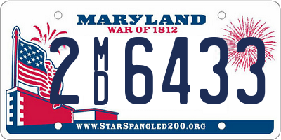 MD license plate 2MD6433