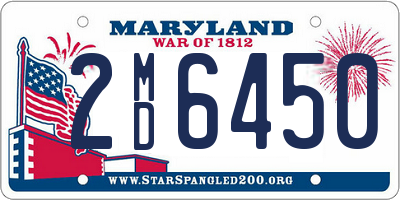 MD license plate 2MD6450