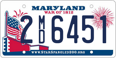 MD license plate 2MD6451