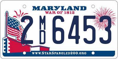 MD license plate 2MD6453