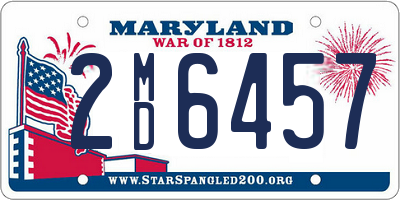 MD license plate 2MD6457