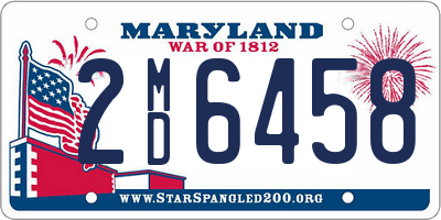 MD license plate 2MD6458