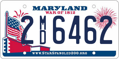 MD license plate 2MD6462