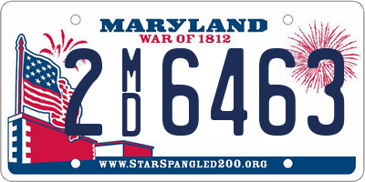 MD license plate 2MD6463