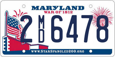 MD license plate 2MD6478