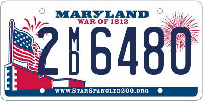 MD license plate 2MD6480