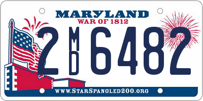 MD license plate 2MD6482