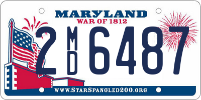 MD license plate 2MD6487