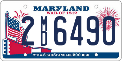 MD license plate 2MD6490