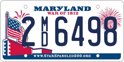 MD license plate 2MD6498