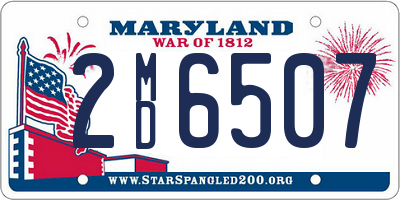MD license plate 2MD6507