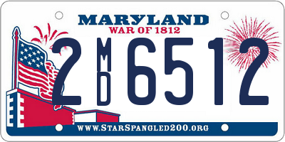 MD license plate 2MD6512