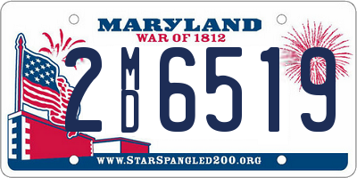 MD license plate 2MD6519