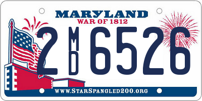 MD license plate 2MD6526