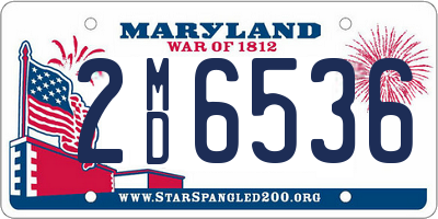 MD license plate 2MD6536