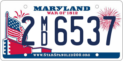 MD license plate 2MD6537