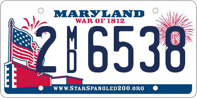 MD license plate 2MD6538