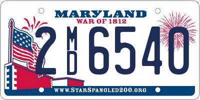 MD license plate 2MD6540