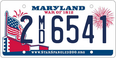 MD license plate 2MD6541