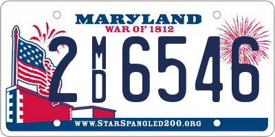 MD license plate 2MD6546