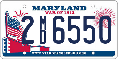 MD license plate 2MD6550