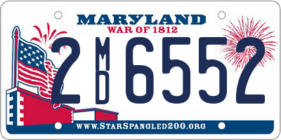 MD license plate 2MD6552