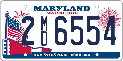 MD license plate 2MD6554