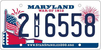 MD license plate 2MD6558