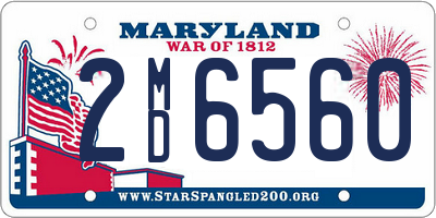 MD license plate 2MD6560