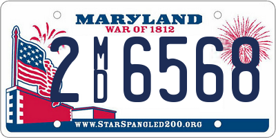 MD license plate 2MD6568