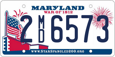 MD license plate 2MD6573