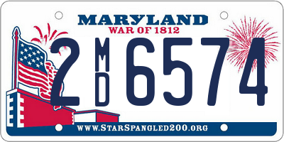 MD license plate 2MD6574