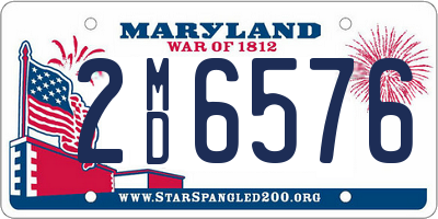 MD license plate 2MD6576