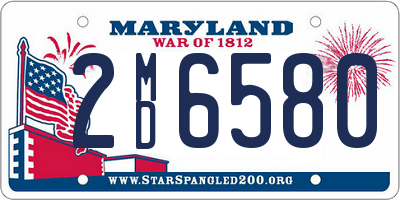 MD license plate 2MD6580