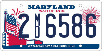 MD license plate 2MD6586