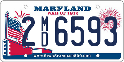 MD license plate 2MD6593