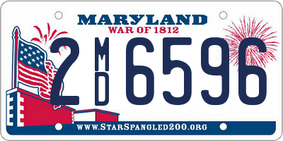 MD license plate 2MD6596